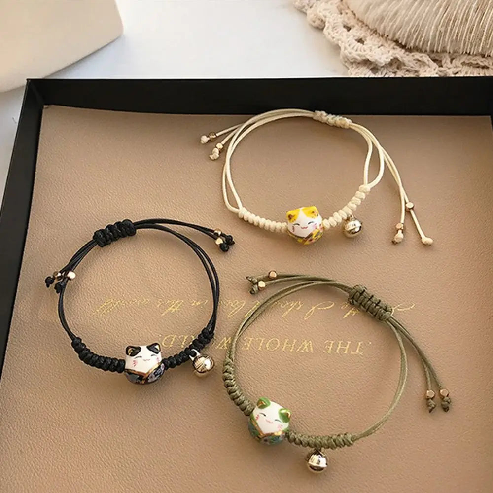 Bracelet Porte-Bonheur Maneki-Neko en Céramique – Image 3