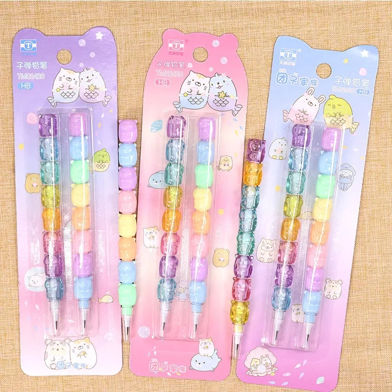Crayon Empilable Visages Animaux Multicolore Pastel – Image 11