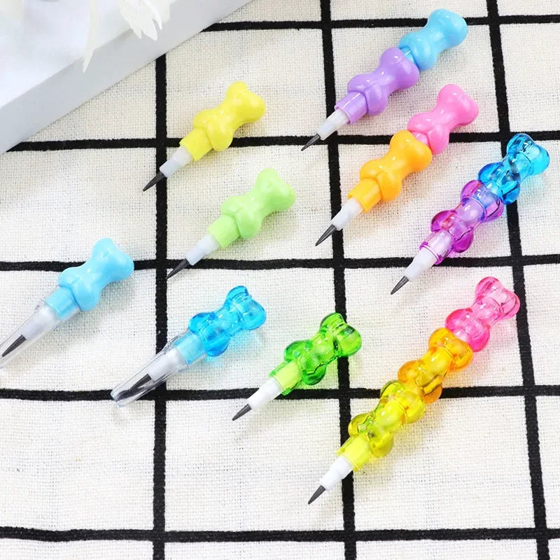 Crayon Empilable Visages Animaux Multicolore Pastel – Image 12