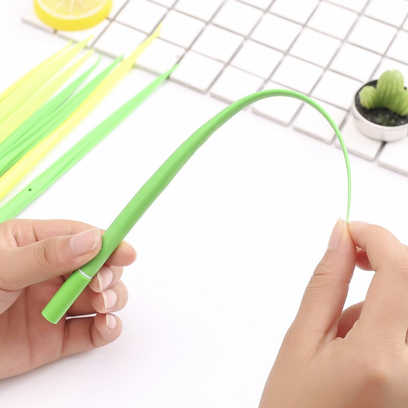 Ensemble de Stylos Herbe Vert et Jaune en Pot – Image 2