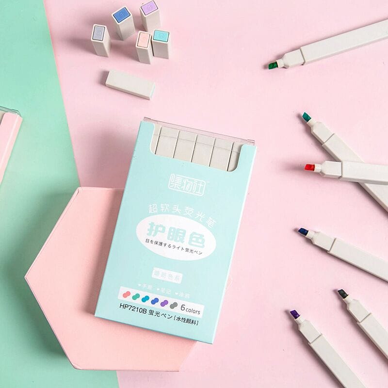 Surligneurs Pastels Doux pour les Yeux Lot de 6 – Image 3