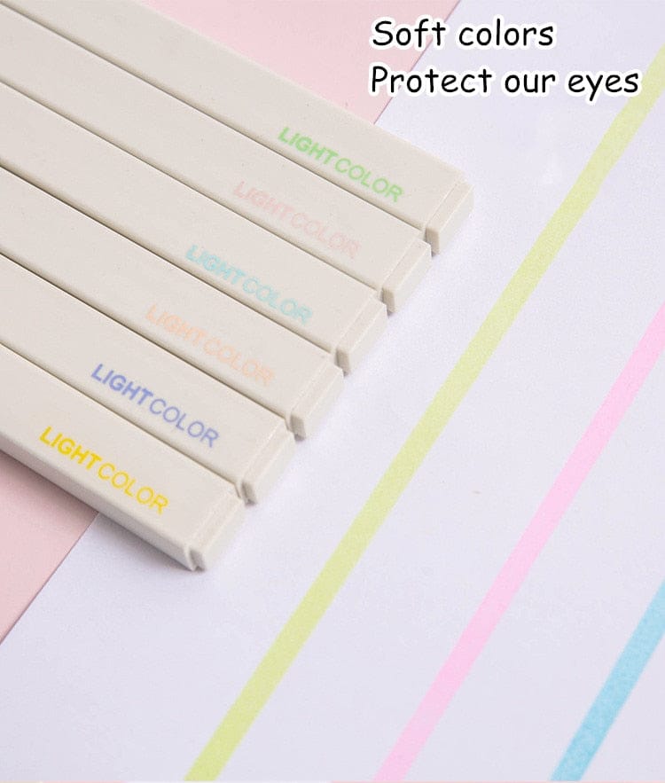 Surligneurs Pastels Doux pour les Yeux Lot de 6 – Image 9