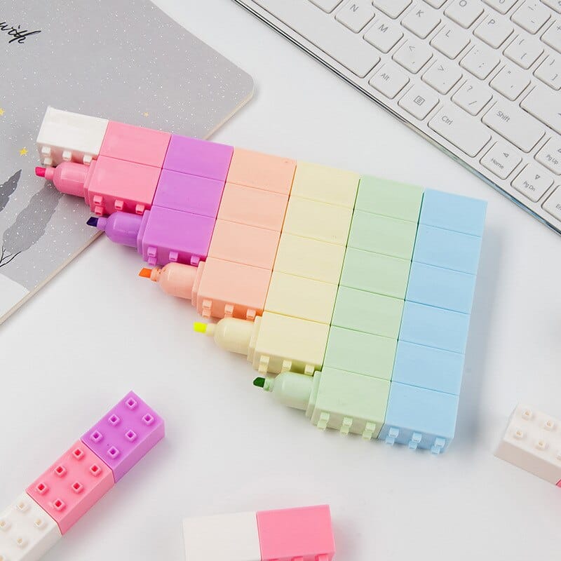 Surligneurs Blocs Empilables aux Couleurs Pastel – Image 2