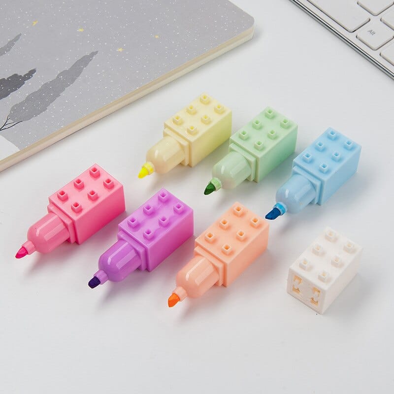 Surligneurs Blocs Empilables aux Couleurs Pastel – Image 4