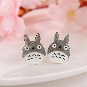 Boucles d'oreilles Totoro Paillettées