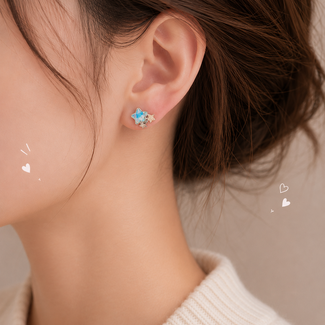 Boucles d'Oreilles Étoilées – Image 3