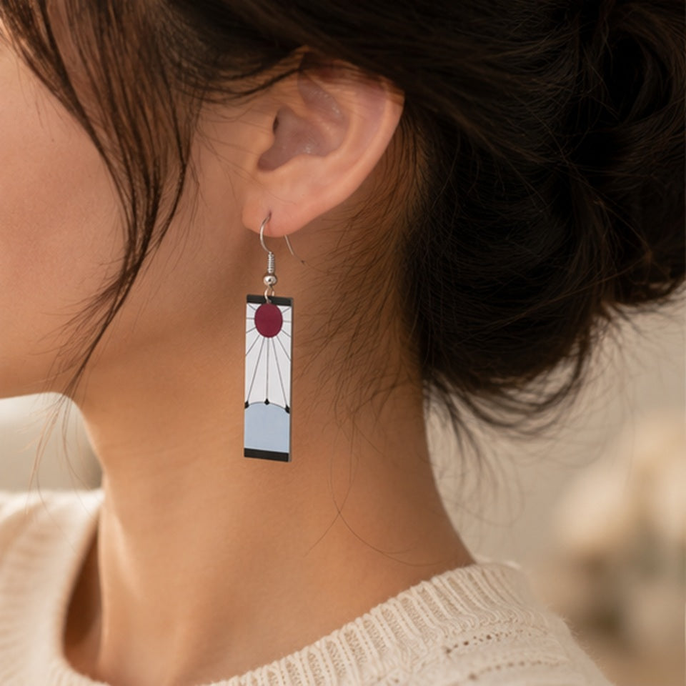 Boucles d'Oreilles Hanafuda de Tanjirō – Image 3