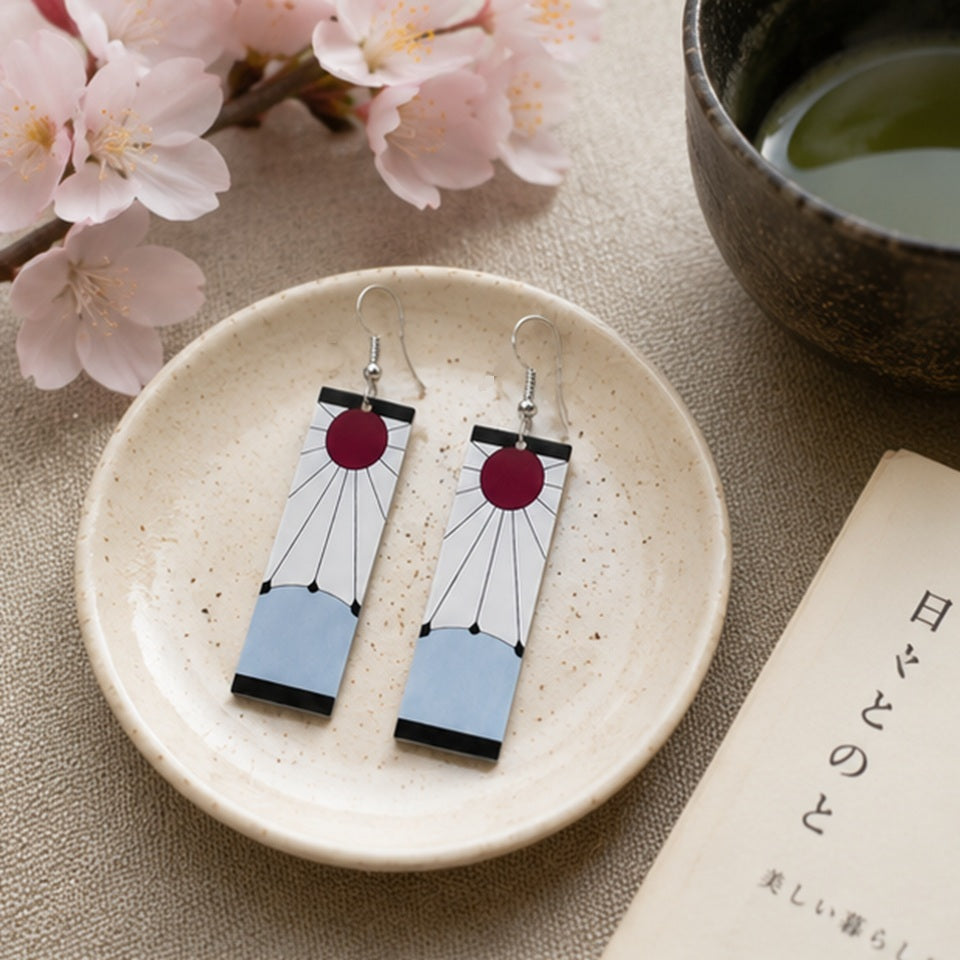 Boucles d'Oreilles Hanafuda de Tanjirō – Image 2