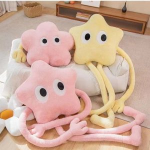 Peluche Étoile Rose Pastel aux Longs Membres