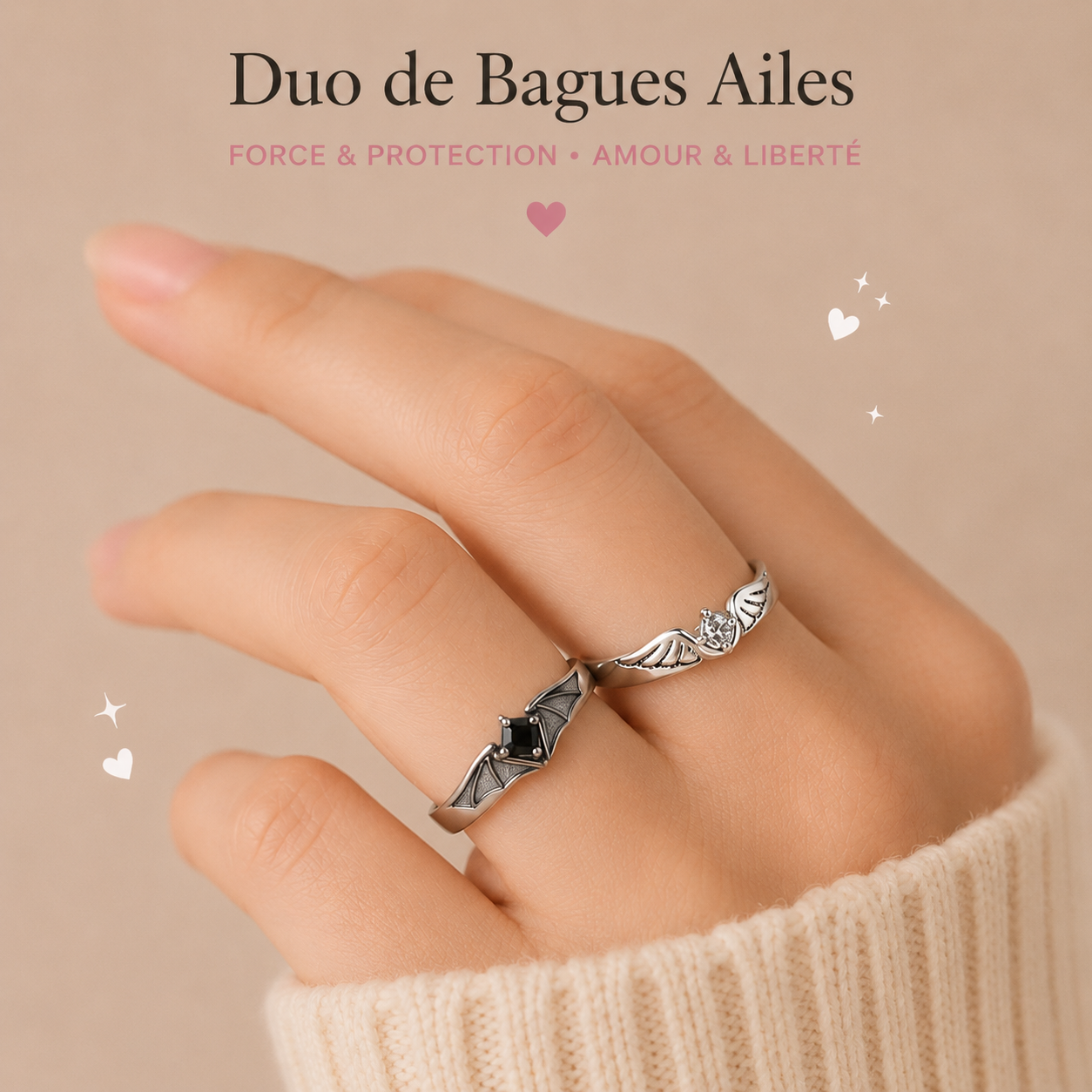 Bagues Ailes pour Femme Élégantes – Image 2