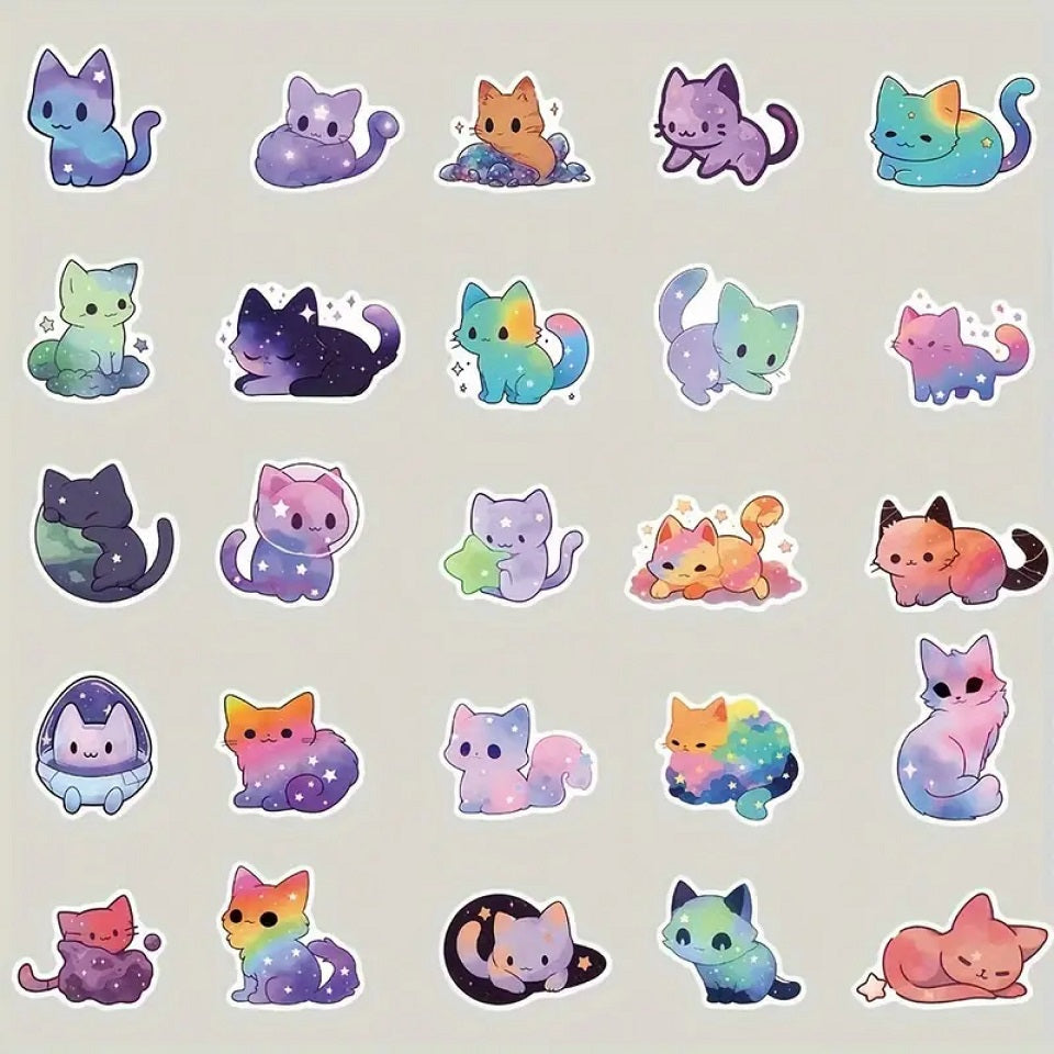 Stickers Chats Galaxie, Lot de 20 Pièces – Image 2
