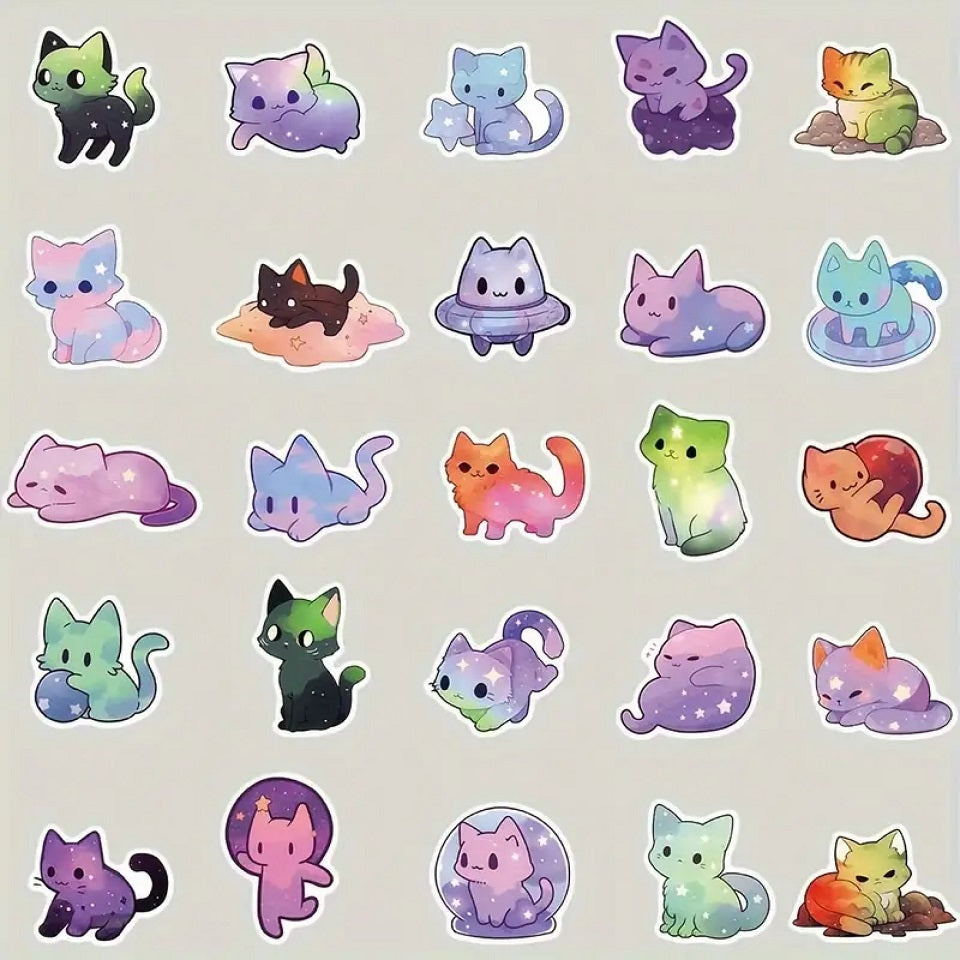 Stickers Chats Galaxie, Lot de 20 Pièces – Image 3