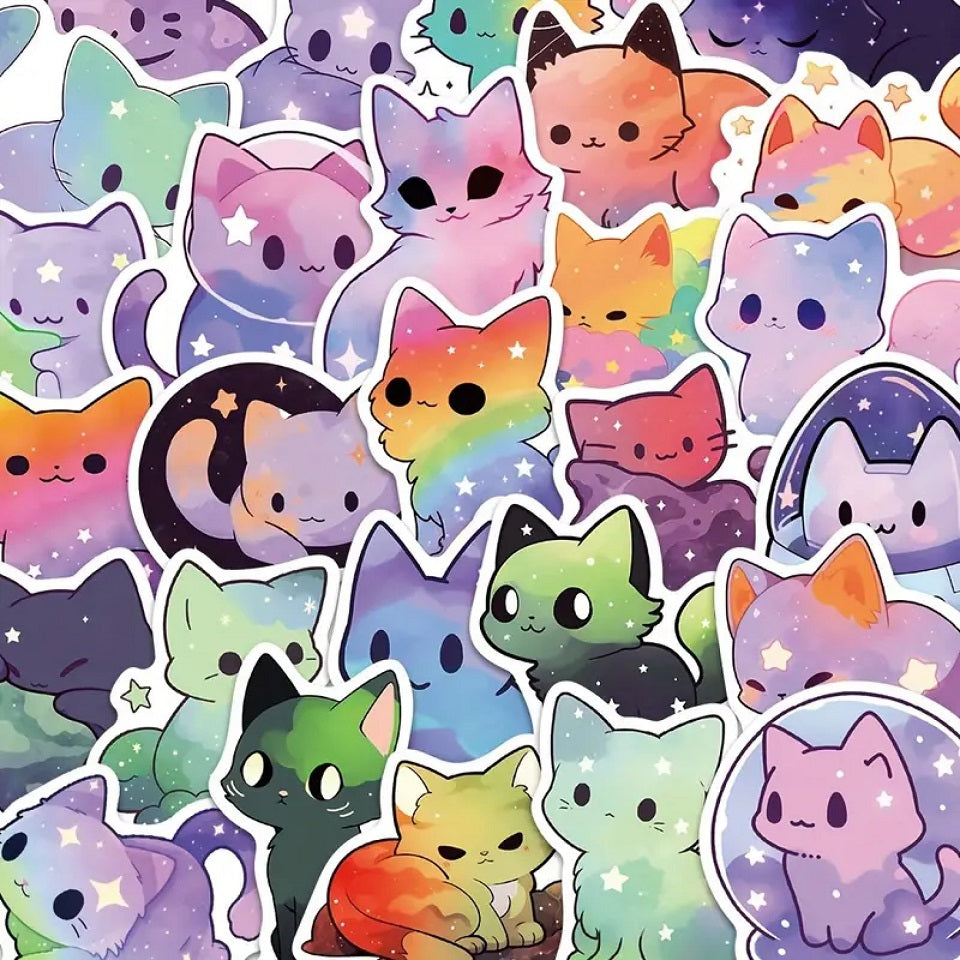 Stickers Chats Galaxie, Lot de 20 Pièces – Image 4