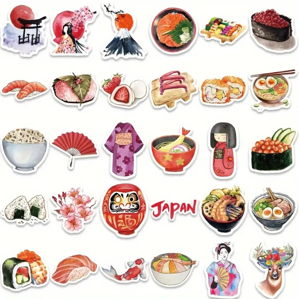Stickers Thème Japon, Lot de 20 Pièces en Promo – Image 3