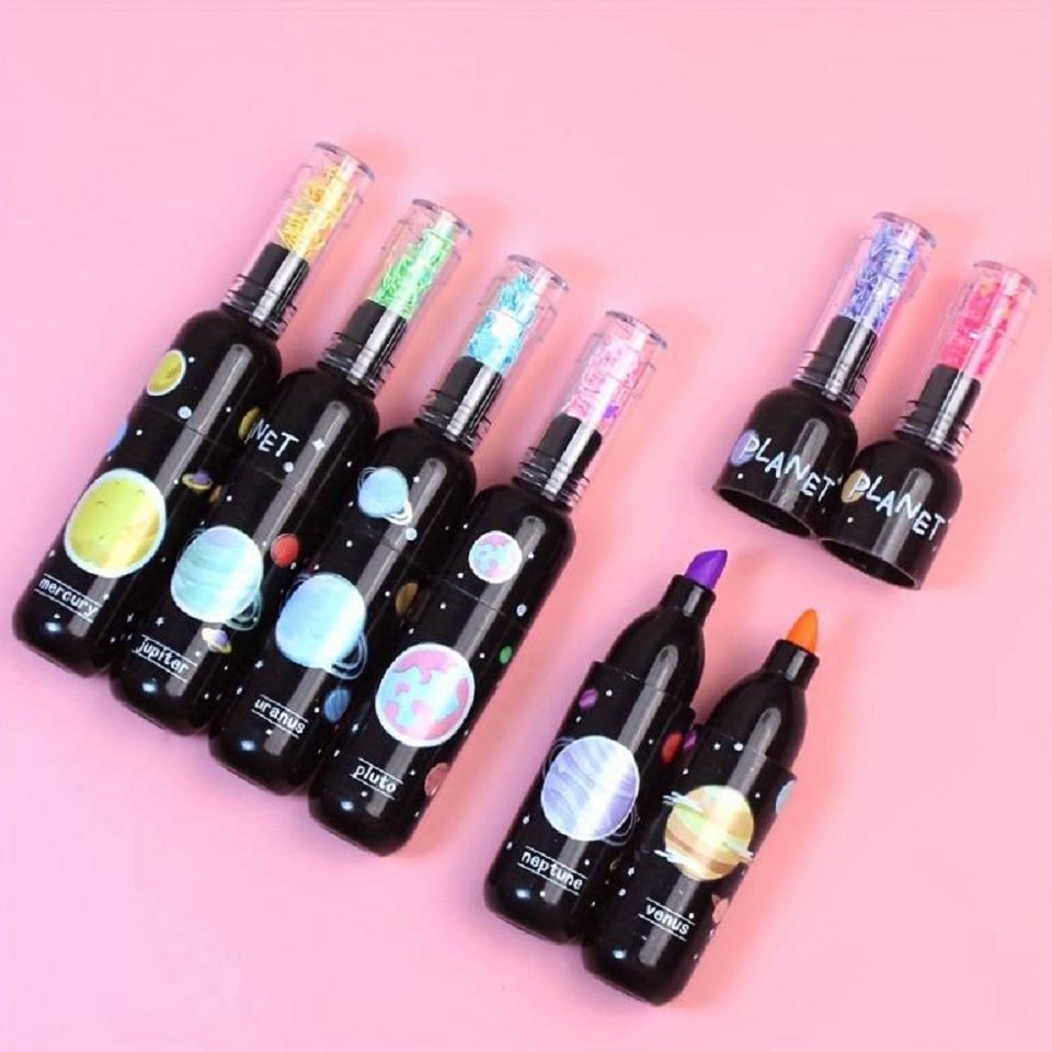 Lot de 6 Surligneurs Bouteille Colorés – Image 2