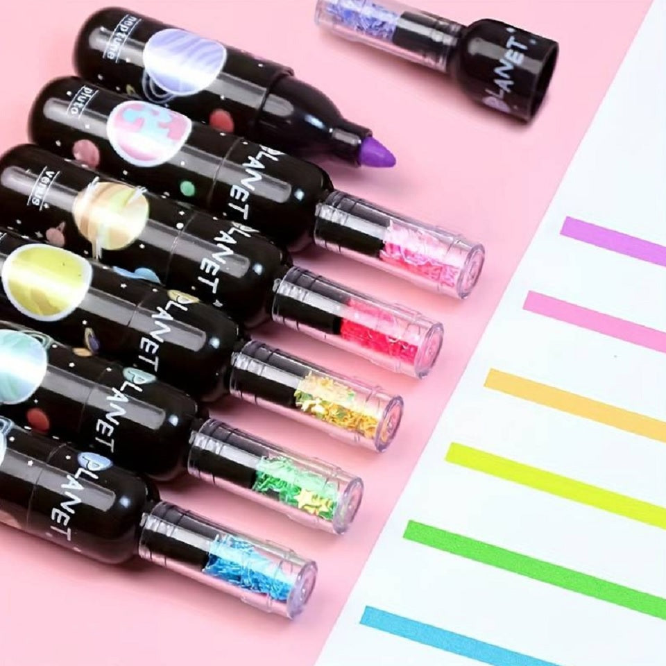 Lot de 6 Surligneurs Bouteille Colorés – Image 4