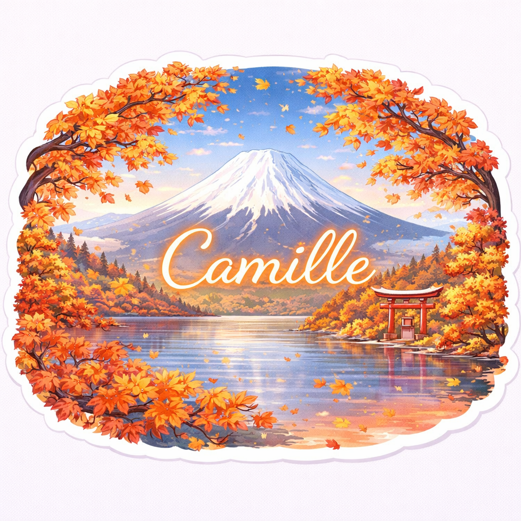 Sticker Prénom Personnalisé Mont Fuji – Image 3