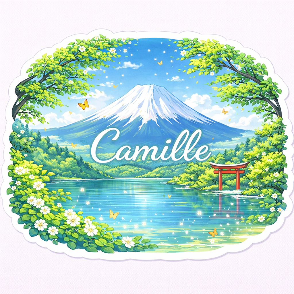 Sticker Prénom Personnalisé Mont Fuji – Image 2