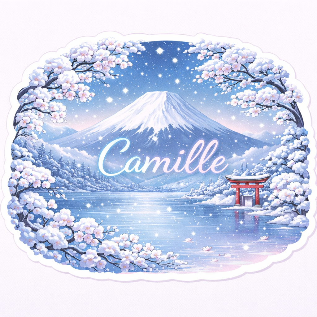 Sticker Prénom Personnalisé Mont Fuji – Image 4