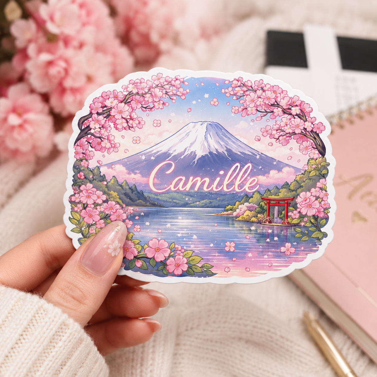 Sticker Prénom Personnalisé Mont Fuji – Image 5