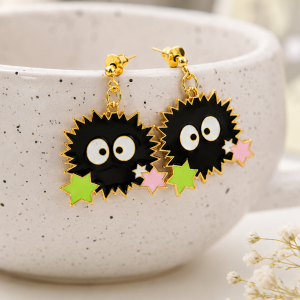 Boucles d'Oreilles Noires Élégantes