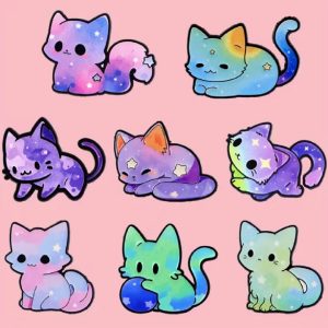 Pin's Chat Galaxie Lumineux