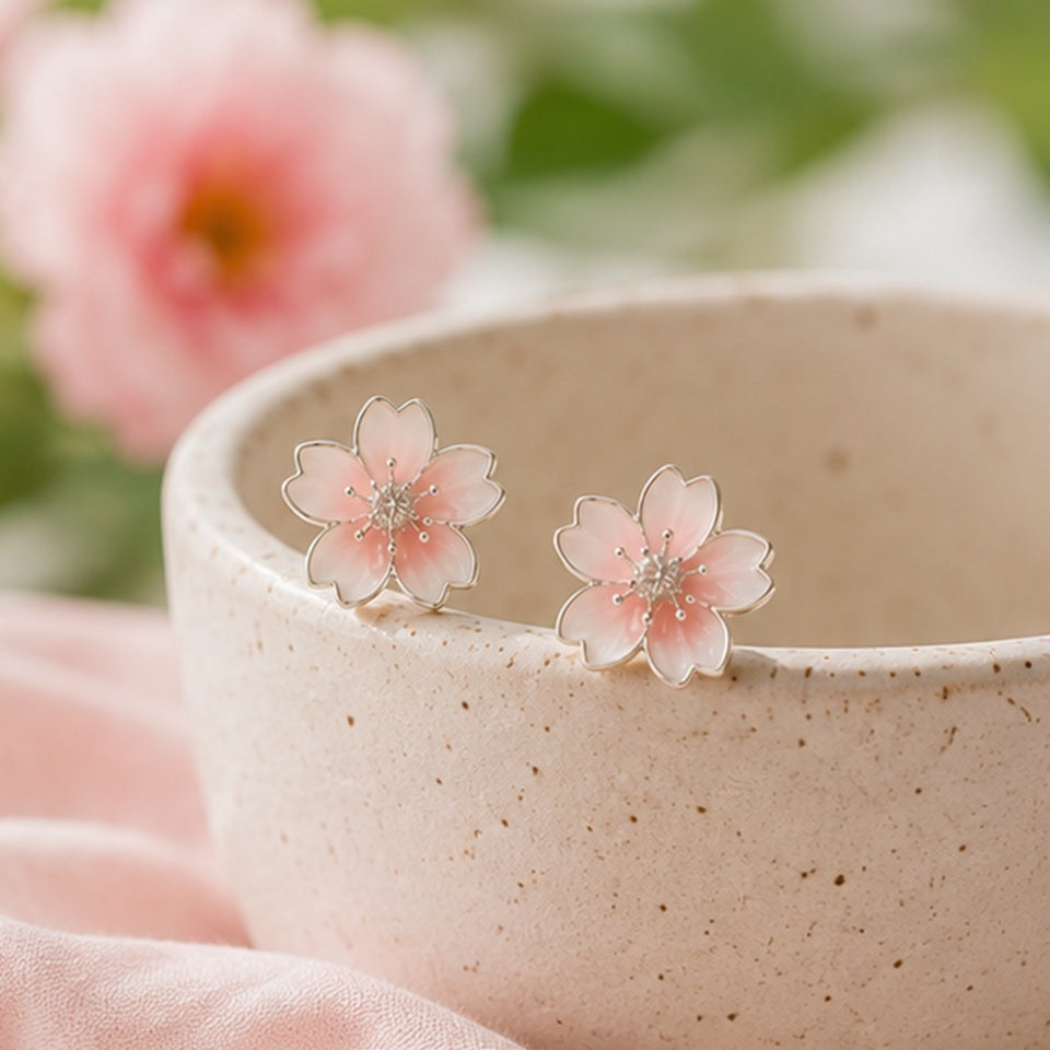 Boucles d'oreilles Fleurs de Sakura – Image 5