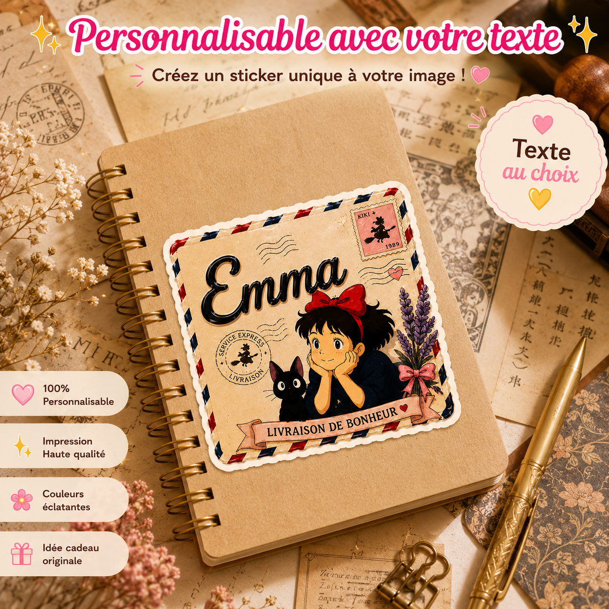 Autocollant Kiki la Petite Sorcière Enveloppe de Bonheur – Image 2