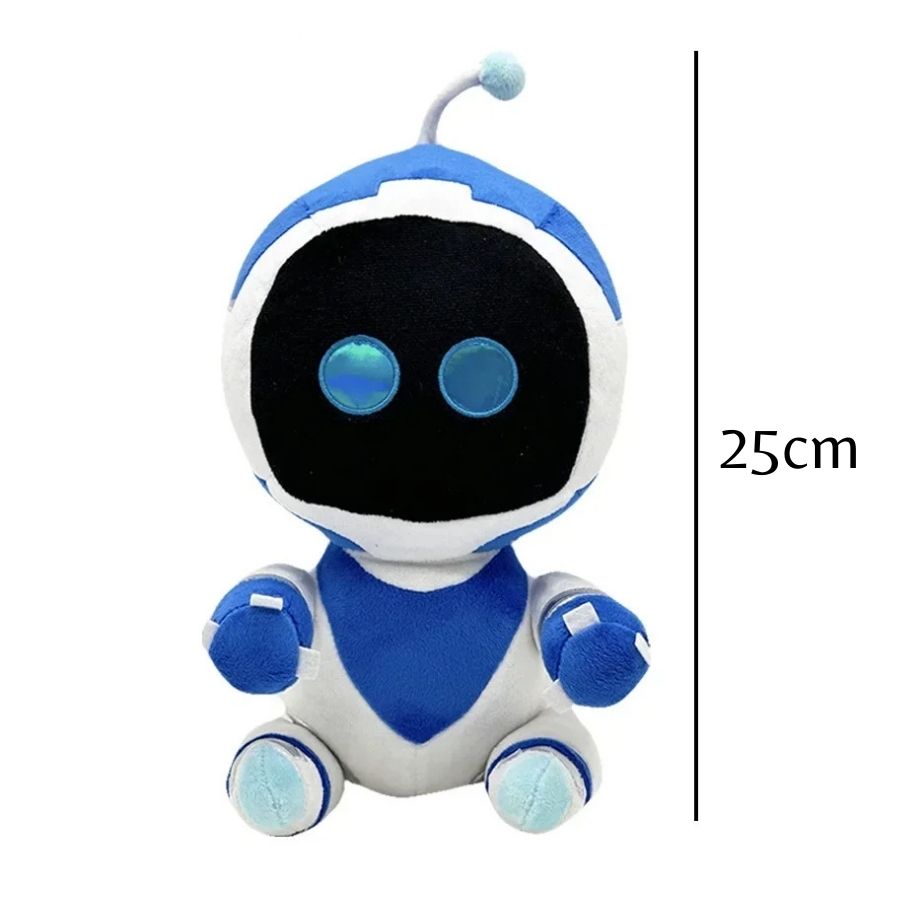 Peluche Robot Bleue et Blanche à Yeux Brillants – Image 6