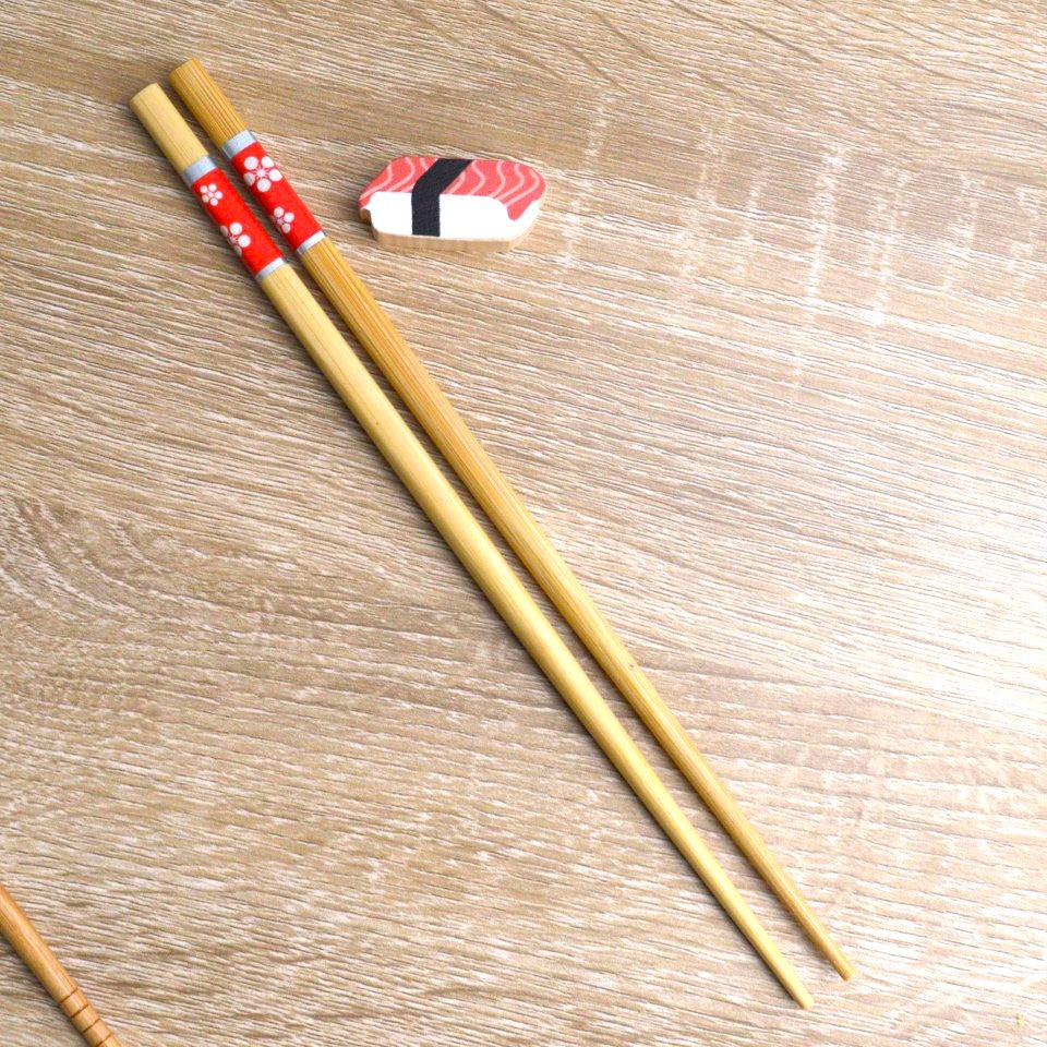 Baguettes Japonaises avec Repose en Bambou – Image 2