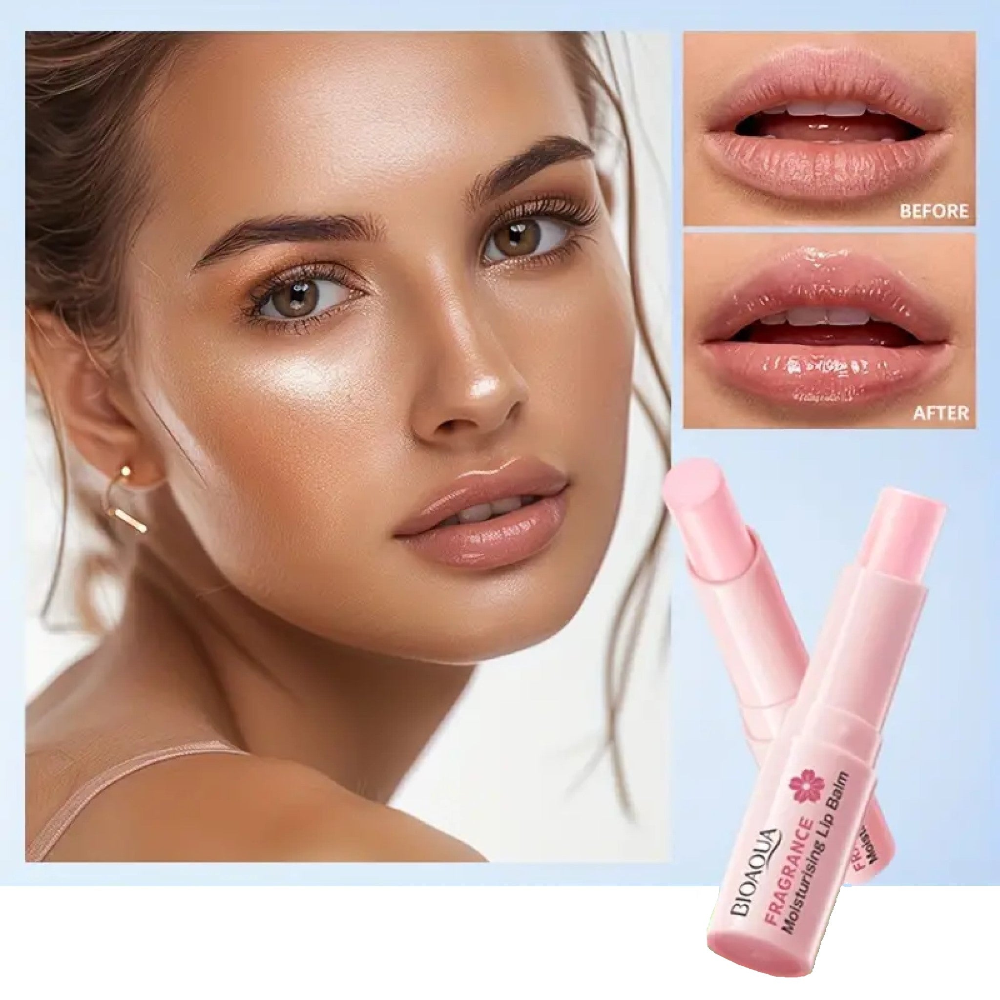 Baume à Lèvres Rose Pâle Hydratant Floral – Image 4