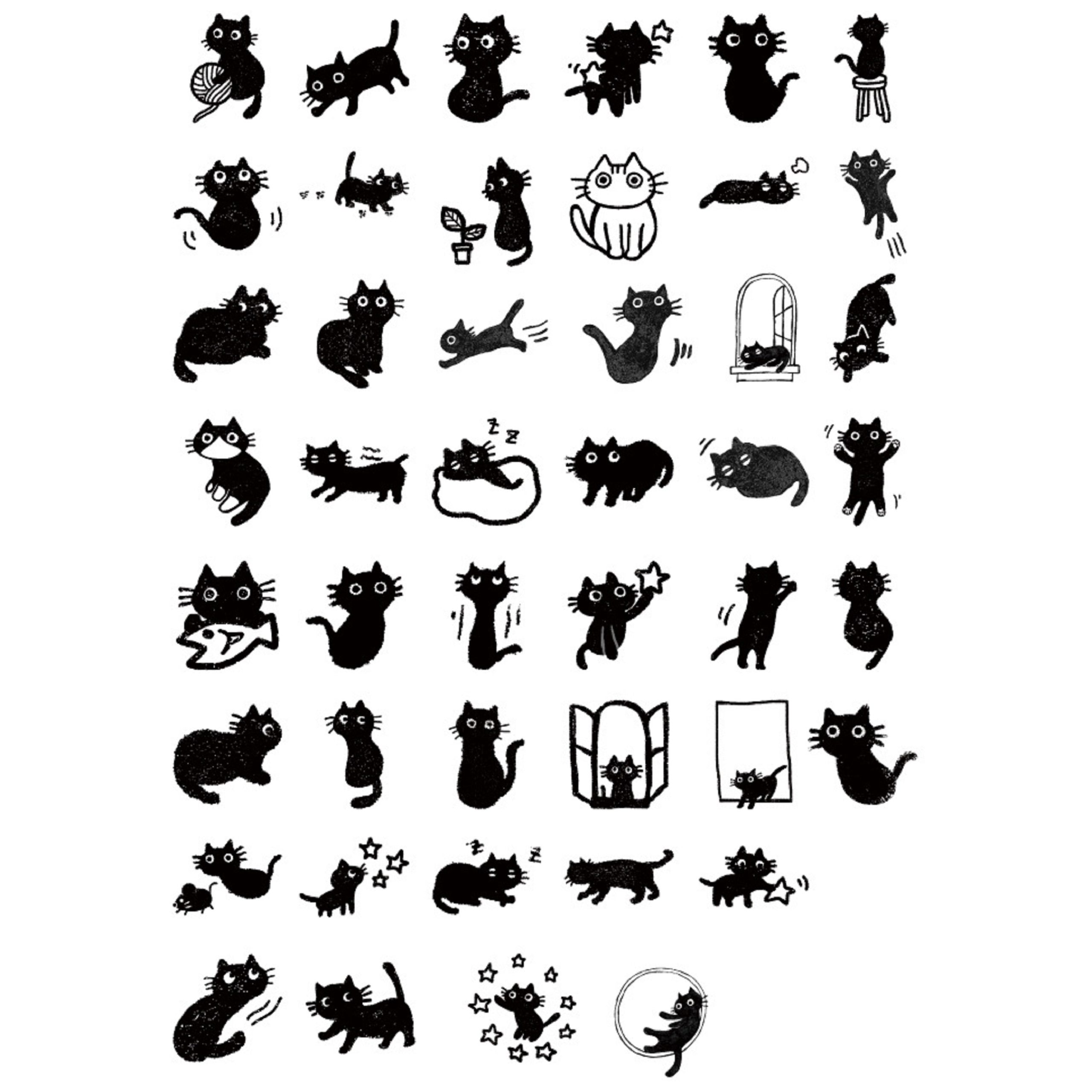 Boîte de Stickers Chats Noirs – Image 4