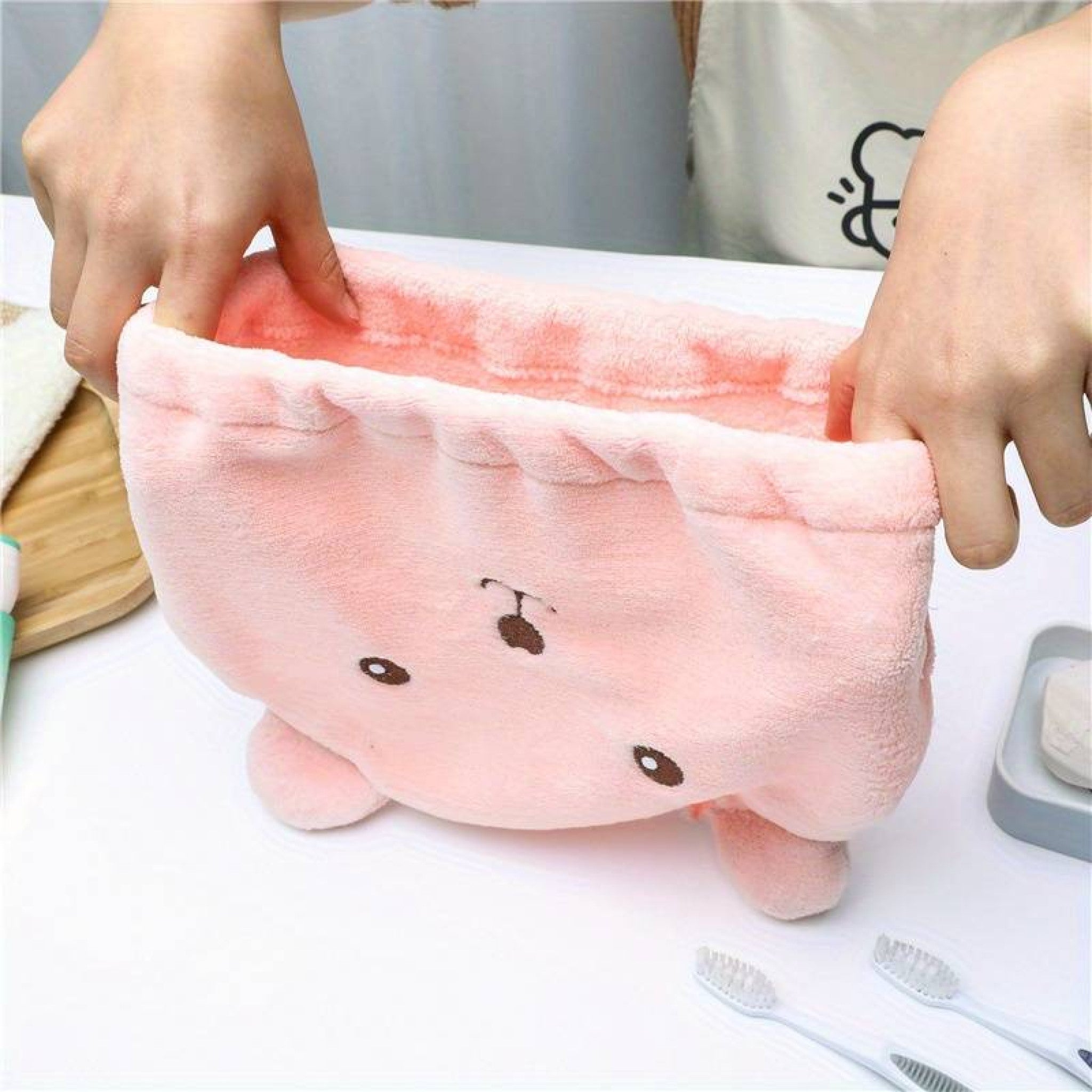 Serviette en Microfibre pour Cheveux Ourson – Image 4