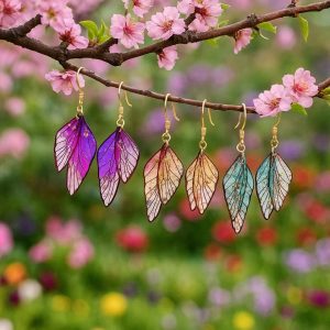 Boucles d'Oreilles Ailes de Fées Argent