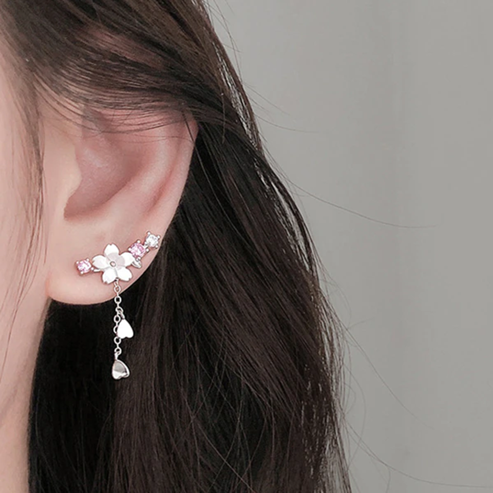 Boucles d'Oreilles Fleurs de Sakura – Image 5