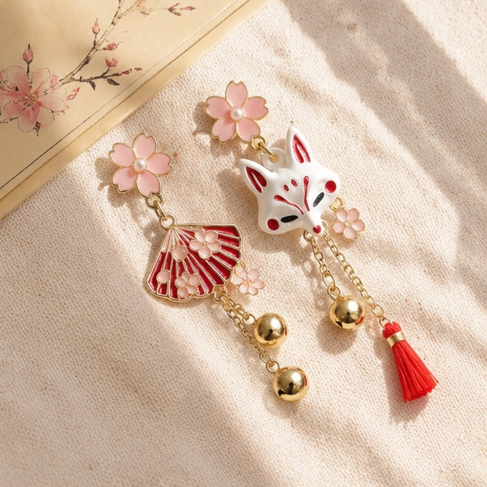 Boucles d'Oreilles Kitsune Sakura – Image 2