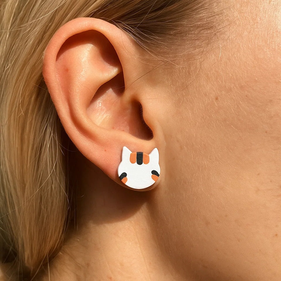 Boucles d'Oreilles Chat Élégantes – Image 4