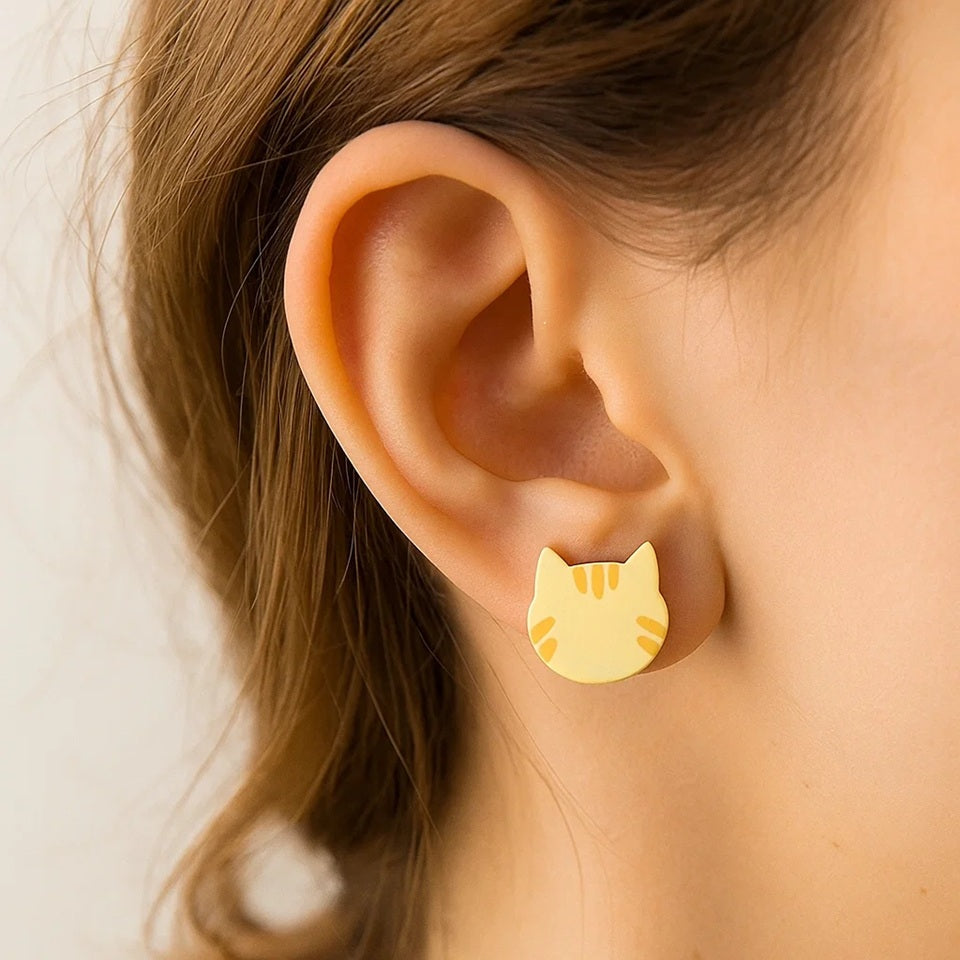 Boucles d'Oreilles Chat Élégantes – Image 5