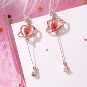 Boucles d'Oreilles Cœur Céleste.
