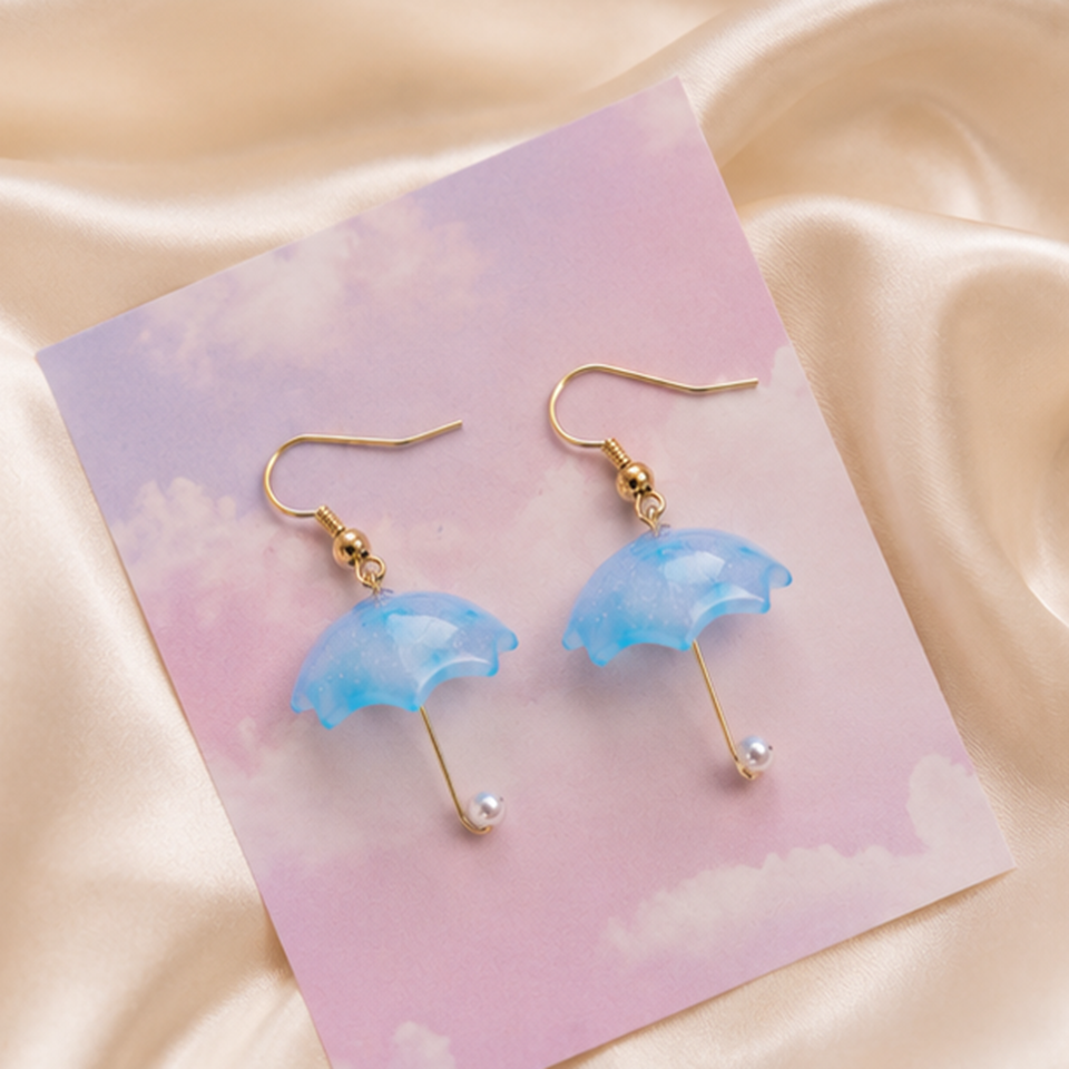 Boucles d'Oreilles en Forme de Parapluie – Image 4