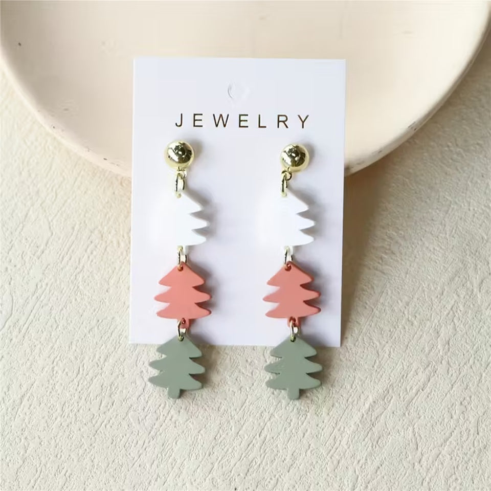 Boucles d'oreilles Sapin Émeraude – Image 3