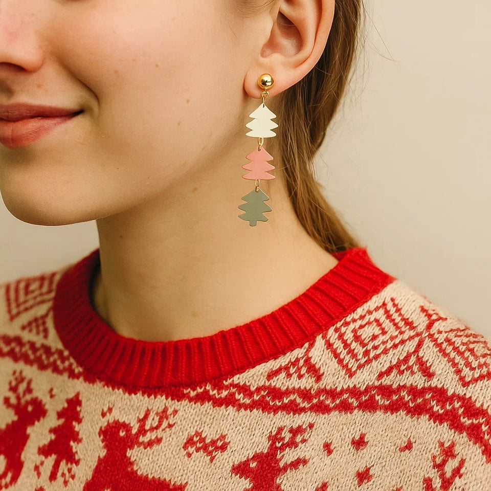 Boucles d'oreilles Sapin Émeraude – Image 2
