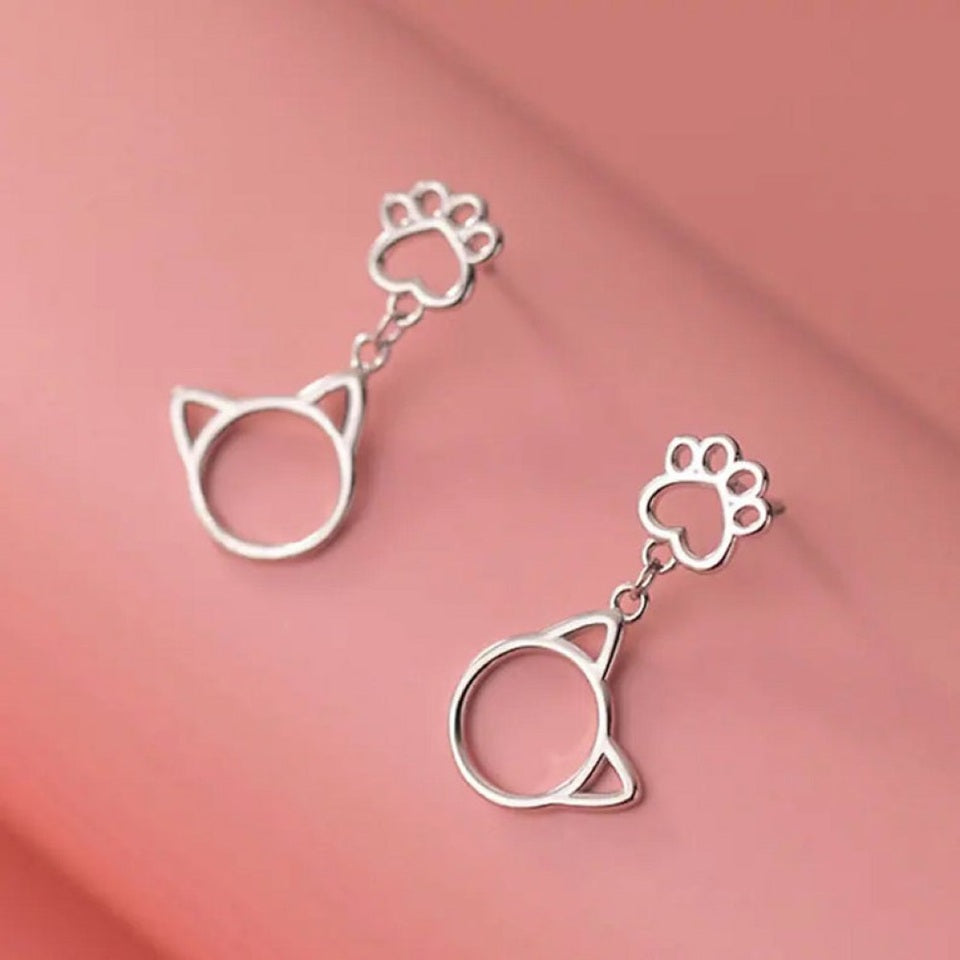 Boucles d'Oreilles en Forme de Chat – Image 2