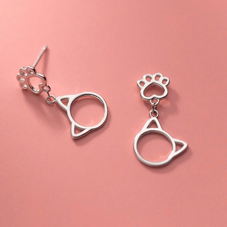 Boucles d'Oreilles en Forme de Chat – Image 3