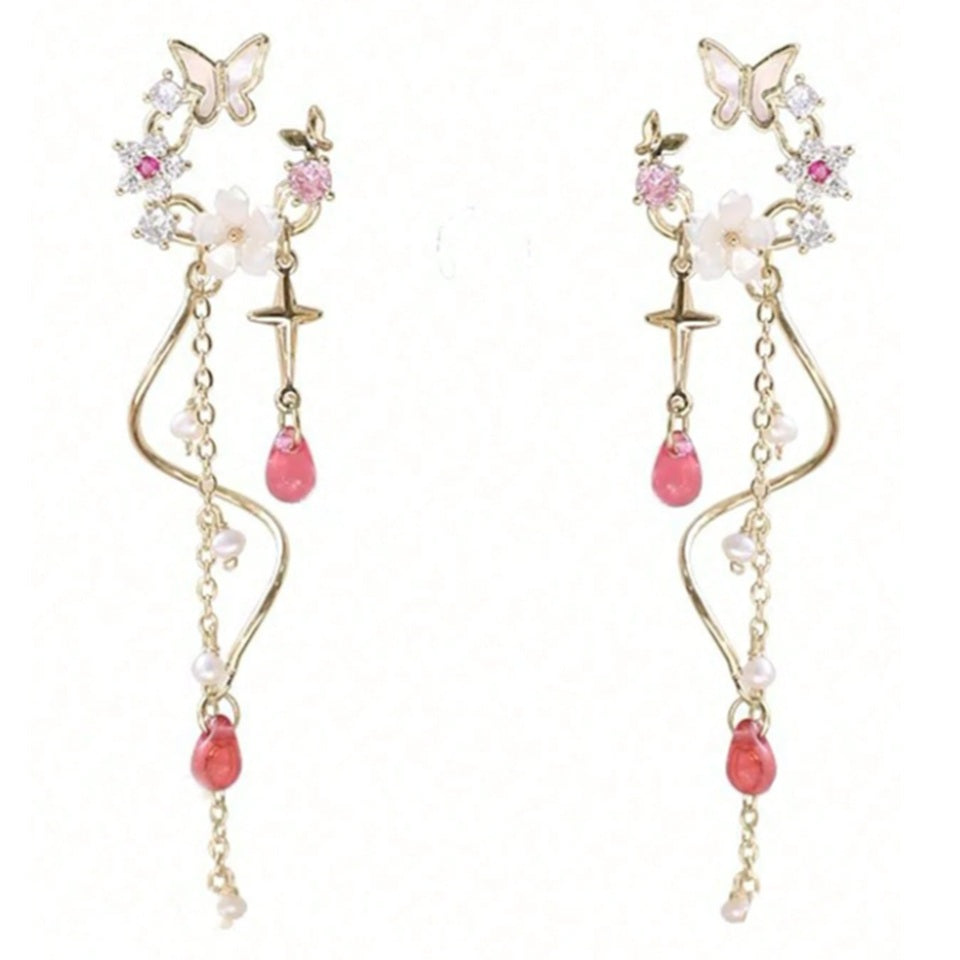 Boucles d'Oreilles Tourbillon Floral – Image 5