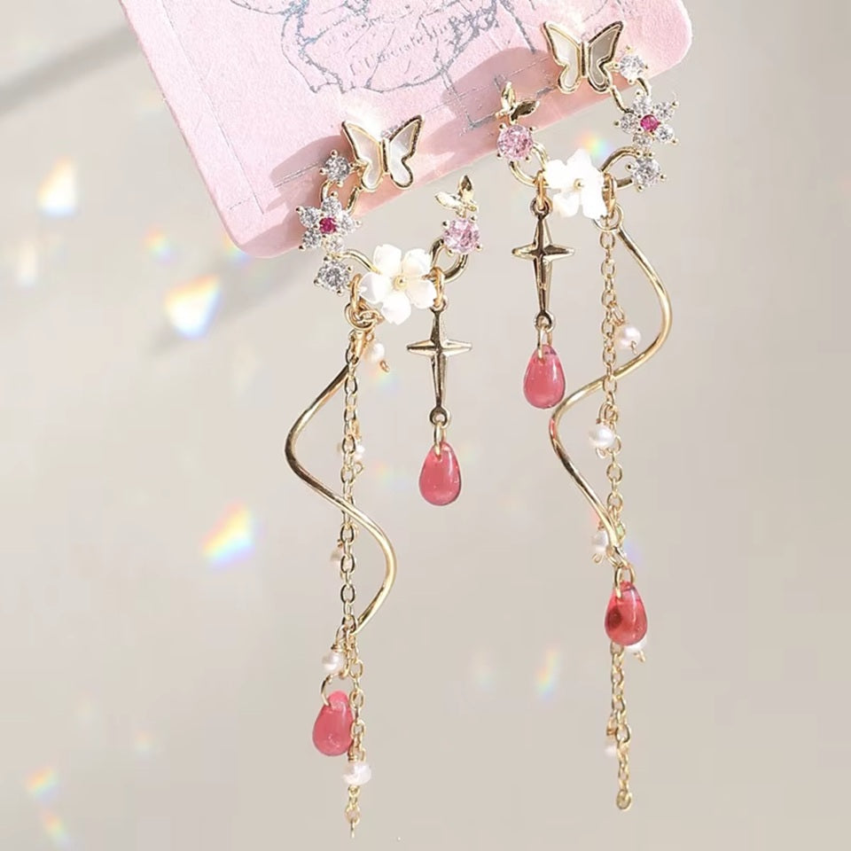 Boucles d'Oreilles Tourbillon Floral – Image 4