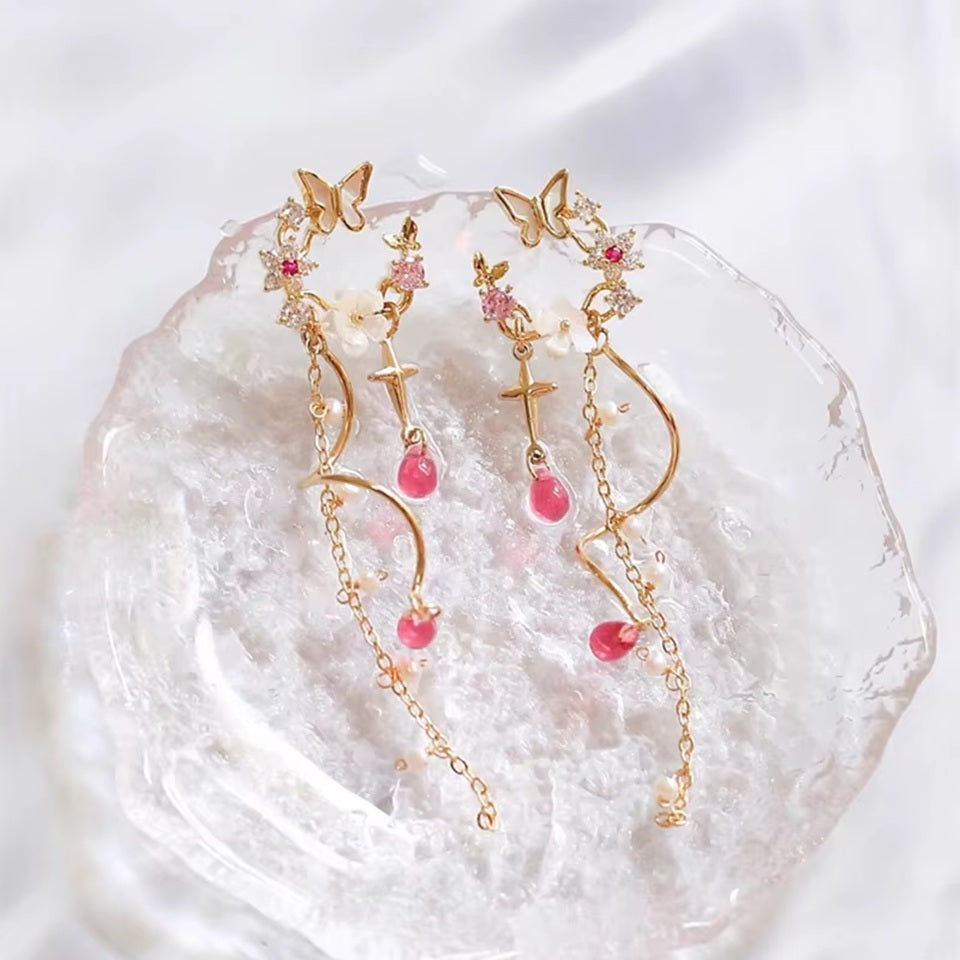 Boucles d'Oreilles Tourbillon Floral – Image 3