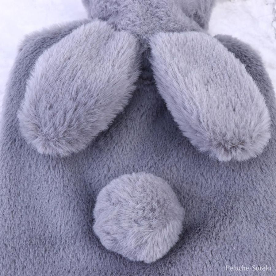 Housse de Bouillotte en Peluche Lapin Gris – Image 8