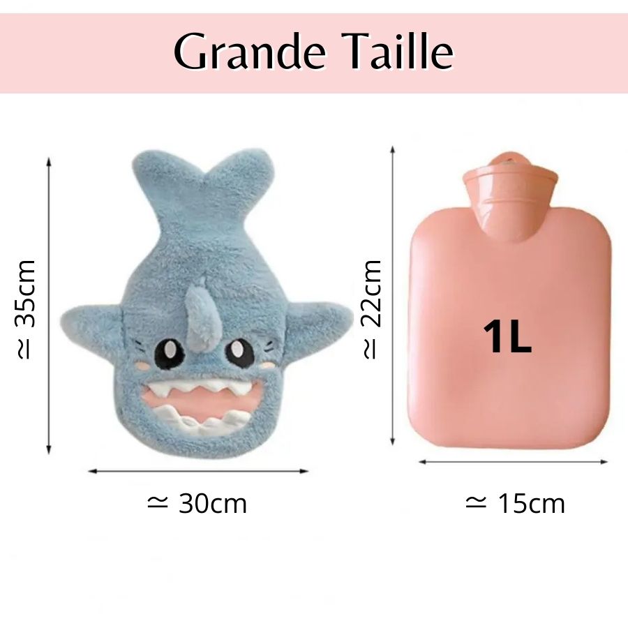 Bouillotte en Peluche Requin Bleu Mignon – Image 8