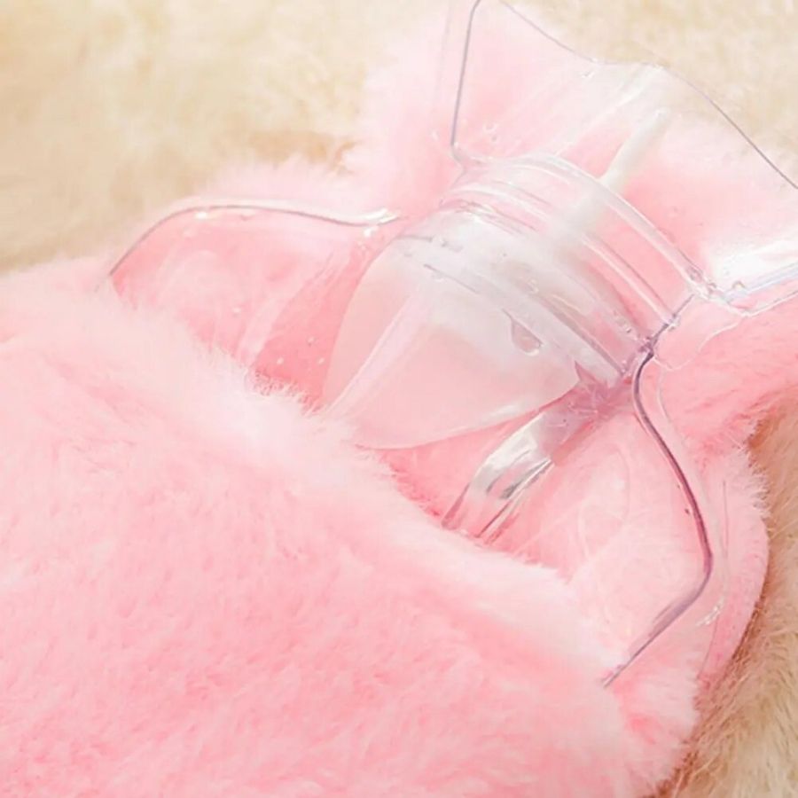 Bouillotte en Peluche Rose Lapin avec Grands Yeux – Image 7